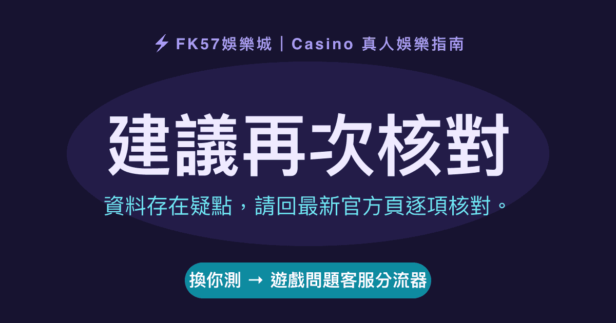 建議再次核對｜遊戲問題客服分流器結果圖
